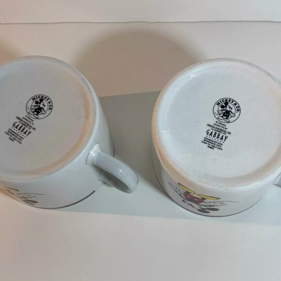 Mickey Mouse Disney Snack Plate Cup Mug Soup Sandwich Set Ceramic Vintage - Picture 7 of 9